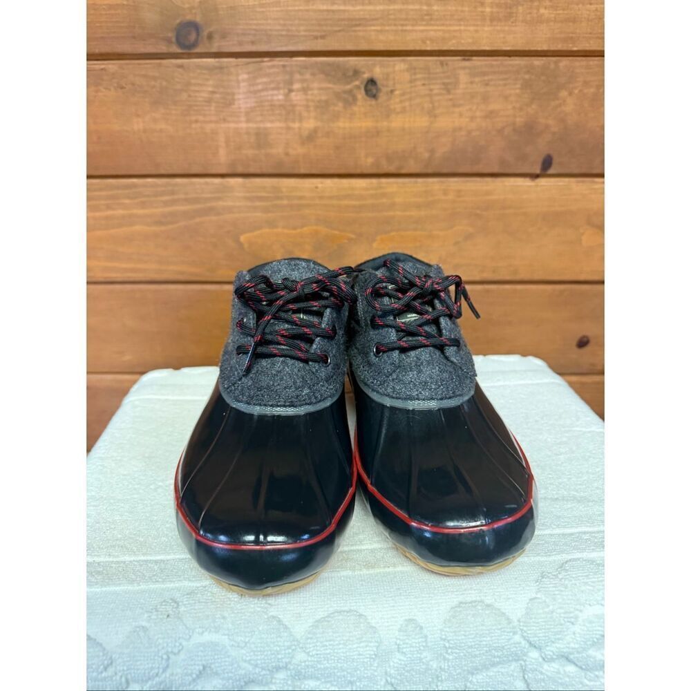 Bass Mandarin Short Duck Boot Waterproof Black/Gray Wool Sz 7 - Picture 7 of 8
